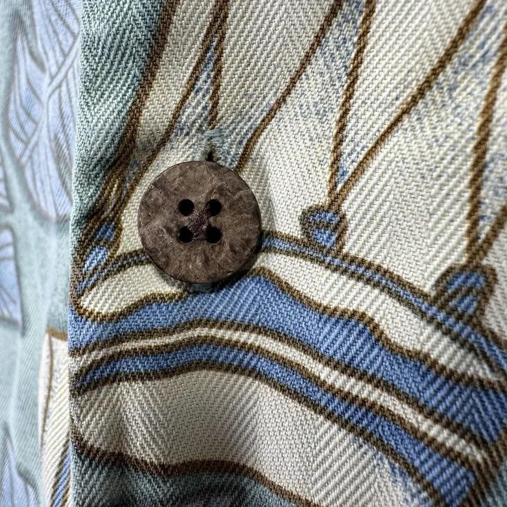 Tommy Bahama‎ Men's Large 100% Silk Short Sleeve Button Up Hawaiian Bongo Shirt